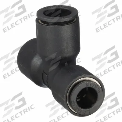 LEGRIS Push-Fit Tee Fitting: 8 mm OD x 10 mm OD x 8 mm OD Size, Tube x Tube x Push-to-Connect - Nylon & Nickel-Plated Brass Tube Fittings