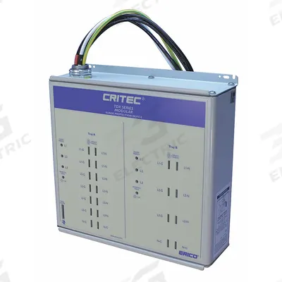 NVENT ERICO Surge Protection Device: Three Phase, 277/480V AC Wye, 320/550 V AC, Metal - External Surface-Mount SPDs