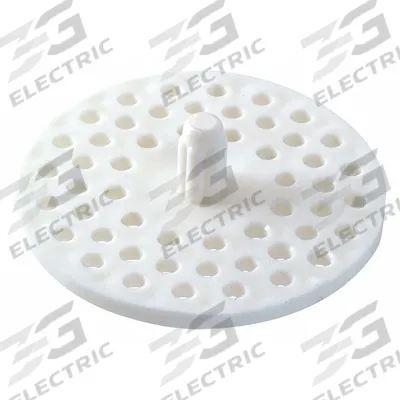 APPROVED VENDOR Strainer: 3 1/8 in Overall Dia, Plastic, White - Strainers for Sink Drains