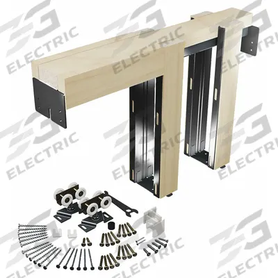 PRIME-LINE Hanger Kit: 2 ft Lg, 24 in Wd, 80 in Ht, 150 lb Max Wt - Hanging Door Track Kits