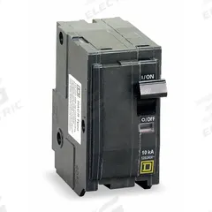 SQUARE D Miniature Circuit Breaker: 110 A, 120/240V AC, Single Phase, 10kA at 120/240V AC, 2 Poles (MPN QO2110). Key specifications — Phase: Single; Amps: 110 A; AC Voltage Rating: 120/240V AC; Max. AIR Rating: 10kA at 120/240V AC; For Use With: QO Load Centers and NQ Panelboards; Brand: SQUARE D.