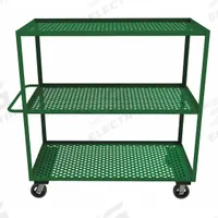 APPROVED VENDOR Utility Cart: 1,200 lb, 3 Shelves, 60 in L x 30 in W Shelf, 25 in Between Shelves (MPN GC-3060-3-6MR-83T). Key specifications — Brand: APPROVED VENDOR; Caster Wheel/Tread Material: Rubber; Caster/Wheel Configuration: (2) Swivel.