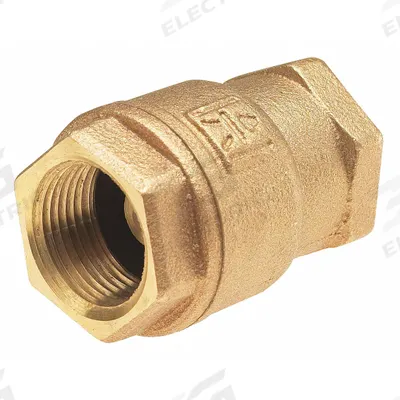 MILWAUKEE VALVE Low Lead Spring Check Valve: Swing, Inline Valve Body, 1/2 in Pipe Size - Lead-Free Bronze Inline Disc Check Valves