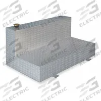 Transfer Tank: Silver, L-Shape, 100 gal Capacity, Aluminum, 0.125 ga Thick, Clearcoat (MPN 437000). Key specifications — For Use With: Diesel Fuel; Brand: CRESCENT JOBOX.