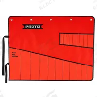 PROTO Wrench Roll: Red, 22 in Overall Lg, Canvas, Wrenches (MPN JSCV20SP). Key specifications — attr1125348: Canvas; attr1125326: Tie Strap; attr1125346: PROTO; attr1125347: Red; attr1136588: Wrenches.