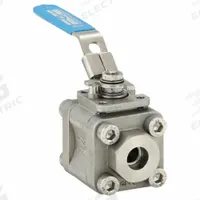 MILWAUKEE VALVE Manual Two-Way Ball Valve: 1/4 in, Stainless Steel, Straight, Socket x Socket (MPN 35RSS1NLL-014). Key specifications — Brand: MILWAUKEE VALVE; Seat Material: Polymer; Handle: Locking Lever.