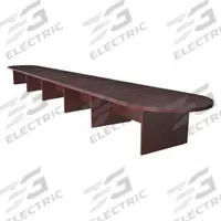 REGENCY Conference Table: Racetrack Oval, Laminate, Mahogany, 288 in Overall Lg, 52 in Overall Wd (MPN LCTRT28852MH). Key specifications — attr987891: Slab Leg; attr987894: Laminate; attr987867: PVC; attr987857: REGENCY; attr987872: Wood.