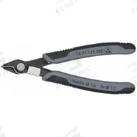 ESD Precision Nippers: 4 7/8 in Overall Lg, 3/8 in Jaw Lg, 1/2 in Jaw Wd, Less than 6 in (MPN 78 71 125 ESD). Key specifications — attr55950: KNIPEX.