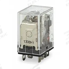 OMRON General Purpose Relay: Socket Mounted, 7 A Current Rating, 12V DC, DPDT, 8 Pins/Terminals (MPN LY2Z-DC12). Key specifications — Brand: OMRON; Base Type: Square; Mounting Style: Plug-In; Pin Shape: Flat; Electrical Connection: Quick-Connect; Manufacturer Part Number: LY2Z-DC12; Operating Current: 4 A at 24V DC (Inductive Load); Series: LY Series.