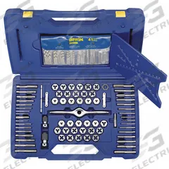 IRWIN Drill Bit, Tap, and Die Set: 116 Pc, BSP/Metric/NPT/UNC/UNF (MPN 1841432). Key specifications — attr1300648: Straight Flute.