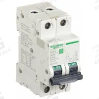 SCHNEIDER IEC Supplementary Protector: 25 A Amps, 14kA at 240V AC, Screw Clamp, C60SP, B (MPN M9F21225). Key specifications — Terminal Connection: Screw Clamp; AC Voltage Rating: 240/415/440V AC; Curve Type: B; DC Voltage Rating: Not Rated; Max. AIR Rating: 14kA at 240V AC; Series: C60SP; Brand: SCHNEIDER.
