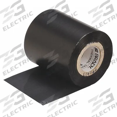 BRADY Single-Color Printer Ribbon: 2 11/32 in x 500 ft, Black, Wax/Resin - Brady Single-Color Ribbons