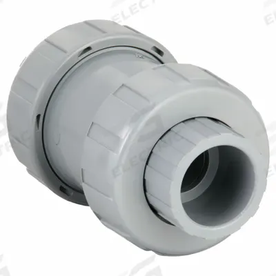 HAYWARD Check Valve: Ball, Inline Valve Body, CPVC, 1 in Pipe Size, True Union Socket/NPT - CPVC Ball Check Valves