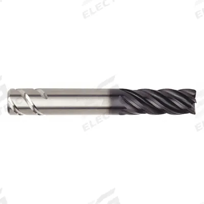 WIDIA HANITA Corner Radius End Mill: Carbide, AlTiN Coated, 5 Flute, 1" Mill Dia, 3-1/4" LOC - Fast-Cutting Carbide Corner-Radius End Mills for Stainless Steel & Super Alloys