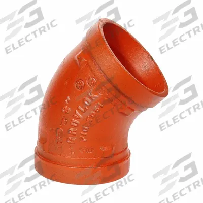 GRUVLOK Metal Pipe Elbow: 45° Elbow, 12 in x 12 in - Grooved Pipe Fittings