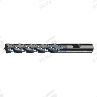CLEVELAND Square End Mill: High Speed Steel, TiCN Coated, 6 Flute, 1-3/8" Mill Dia - General Purpose High-Speed Steel Square End Mills