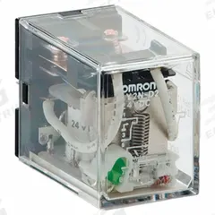 OMRON General Purpose Relays: Socket Mounted, 48V DC, DPDT, 8 Pins/Terminals, D Socket (MPN LY2-DC48). Key specifications — Brand: OMRON; Base Type: Square; Mounting Style: Plug-In; Electrical Connection: Plug-In; Manufacturer Part Number: LY2-DC48; Series: LY.