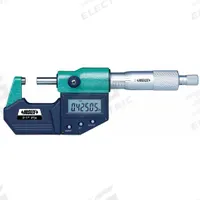 INSIZE IP65 Digital Outside Micrometer: 7 in to 8 in /175 mm to 200 mm, Inch/Metric, IP65 (MPN 3108-8). Key specifications — attr1182744: 0.00005 in/0.001 mm; attr1182751: Certificate of Inspection Traceable to NIST; attr1182776: IP65; attr1182741: INSIZE; attr1182743: +/- 0.0002 in; attr1182759: Yes.