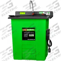 SMARTWASHER Parts Washer: For Water-Based (Microbial) Solution Base Type, Plastic, 115°F Min Op Temp (MPN 14145). Key specifications — Voltage: 110V; Sub-brand: SmartWasher; Brand: SMARTWASHER; Series: SW-25 Signature; Standards: CE Certified; Cleaning Method: Bioremediation; Tank Material: Plastic; Work Lighting: No Light Included.