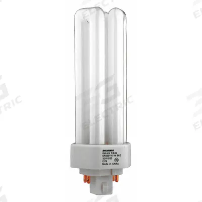 LEDVANCE/ SYLVANIA Compact Fluorescent Bulb: 4-Pin (GX24q-4), T4, Fluorescent, 4100K - CFL Triple Twin-Tube Plug-In Lamps