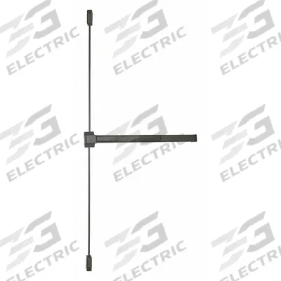 VON DUPRIN Surface Vertical Rod: 3 ft Max Door Wd - Surface Vertical Rod Push Bars