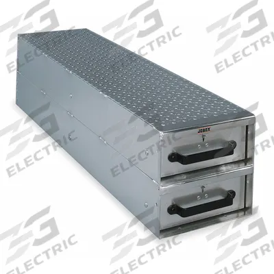 CRESCENT JOBOX Truck or Van Door Storage Tray: Aluminum, 12 in Ht, 12 in Wd, 50 in Dp - Aluminum Bed-Mount Storage Drawers