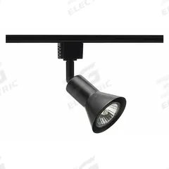 Track Lighting Head: Incandescent, Flared Shape, 50 W, 2 13/16 in Dia, 3 7/16 in Lg, Black (MPN R715 BL). Key specifications — Brand: JUNO LIGHTING; Lighting Technology: Incandescent; Housing Color: Black.