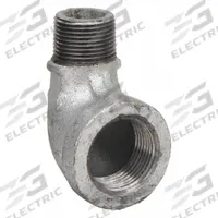 ANVIL Metal Pipe Elbow: 90° Elbow, 300 psi @ 150° F, 3/4 in x 1/2 in, Malleable Iron, Made in USA (MPN 0311019004). Key specifications — Maximum Operating Pressure: 300 psi @ 150° F; (DO NOT SEND) Manufacturer Location: Made in USA.