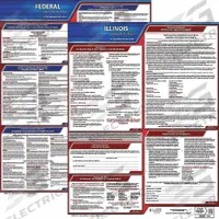 JJ KELLER Labor Law Poster Set: IL, Spanish, Polypropylene, 19 in x 27 in, FMLA, 2 Posters Included (MPN 43984). Key specifications — State/Province: IL; Language: Spanish.