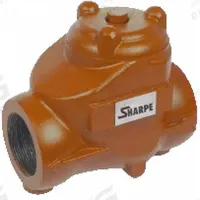 SHARPE Check Valve: Swing, 2-Way, Inline Valve Body, 2 in Pipe Size, FNPSM x FNPSM, Ductile Iron (MPN 4353014040). Key specifications — Brand: SHARPE.