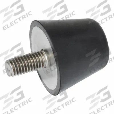 JW WINCO Vibration-Isolating Mount: Flat Conical, Buna-N, Male x Non-Threaded Style - Male x Non-Threaded Vibration-Isolating Mounts
