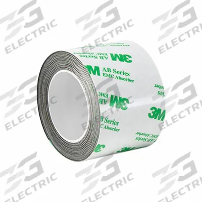 3M Conductive Electrical Tape: 1 in Wd, 4 yd Lg, 20 mil Thick, Gray, Polyamide Film - EMI-Absorbing Electrical Tape