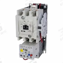 EATON NEMA Magnetic Motor Starter: Non-Reversing, 3 Poles, NEMA Size 1, 27 A, 120V AC Coil (MPN AN19DN0A5E005). Key specifications — Brand: EATON; Auxiliary Contact Form: 1NO; Coil Voltage: 110/120V AC; Phase: Three; Operator: None; Operator Controls: None; Auxiliary Contacts Included: 1NO; Signaling Features: Pilot Light.