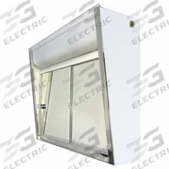 KETCHAM Medicine Cabinet: Rectangular, Glass, 19 1/2 in Overall Ht, 24 in Overall Wd, Wall (MPN SDL-2419). Key specifications — Brand: KETCHAM; Frame Material: Stainless Steel; Frame Finish: Bright Annealed; Frame Color: Silver; Material: Stainless Steel; Lighted: Yes.