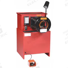 AEROQUIP Hydraulic Hose Crimping Machine: 2 in Max, Hydraulic-Powered, 115V, Floor, 10 ton Force (MPN FT1390-115-12). Key specifications — attr666555: 4 and 6 Spiral; attr564939: AEROQUIP; attr564985: 115V; attr564965: Floor.