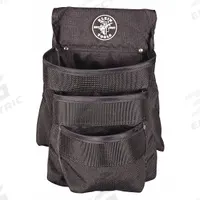 KLEIN TOOLS Tool Pouch: For 2 1/2 in Belt Wd - Max, 3 Pockets, Black (MPN 5703). Key specifications — Closure Type: Open Top; Attachment: Belt Slot; Color: Black; Brand: KLEIN TOOLS.