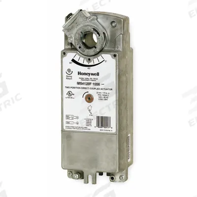 Honeywell Actuator: Dampers, On/Off, Spring Return, 175 in-lb, 24V AC, Screw Terminals - Fail-Safe Actuators with Spring Return