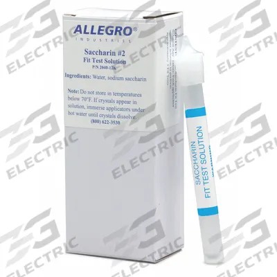 ALLEGRO Fit Testing Solution: Saccharin, 2.5 cc Fluid Volume, 2041 - Allegro Respirator Fit Test Systems & Replacement Parts