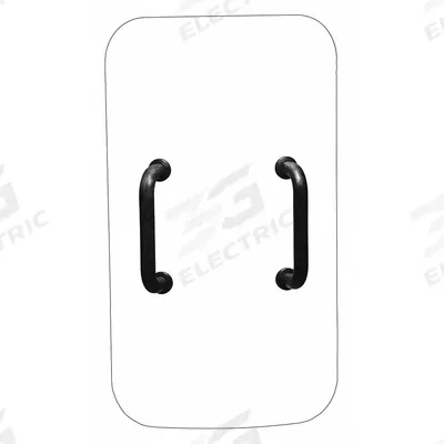 PAULSON Riot Shield: Riot, 36 in Ht, 20 in Wd, 6 lb Wt, Black (Handle)/Clear (Shield) - Riot Shields