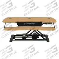 VERSADESK Standing Desk Converter: Electronic, Bamboo, Wood, 40 in Overall Wd, 24 in Overall Dp (MPN VDPPE4024-BNB). Key specifications — Desktop Material: Wood; Brand: VERSADESK; Desktop Color: Bamboo.