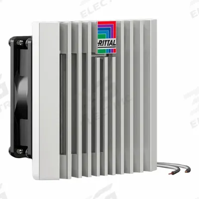 RITTAL Axial Fan: 12 cfm Airflow @ 0.000 in SP, 10 in Ht, 5 1/16 in Dp, Terminals - Standard Square Axial Fans