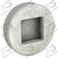 Blank Plugs - Haz Loc: Iron, Galvanized, 1 1/2 in Trade Size, NPT, Male to Male (MPN PLG-150). Key specifications — Brand: APPLETON ELECTRIC.