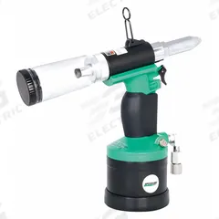 SPEEDAIRE Air Riveter: 9/16 in Stroke Lg, 2,100 lbf Pulling Force, 1/4 in Female NPT (MPN 45RM38). Key specifications — attr1320930: NPT; attr1320934: Yes; attr1320955: SPEEDAIRE.