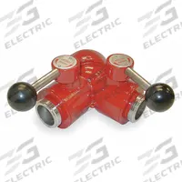 MOON AMERICAN Fire Hose Ball Valve: NH x NPSH, Brass, Wye Valve Body, Female x Male, Female NH (MPN 430-2521511). Key specifications — Inlet Fitting Type: Female NH; Outlet Size: 1-1/2 in x 1-1/2 in; Body Style: Wye; Outlet Type: Male NPSH x Male NPSH; Valve_Subhead: Female x Male; Fitting Connection: NH x NPSH.