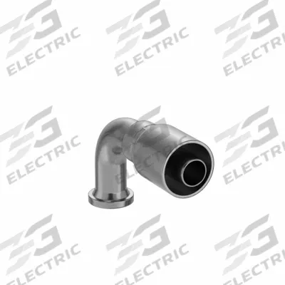 PARKER Hydraulic Crimp Fitting: Steel x Steel, 45° Elbow, -20 For Hose Dash Size - Crimp Hydraulic Hose Fittings with Flange Connection