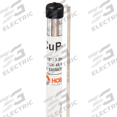 HOBART Brazing Alloy: Phos Copper, 5%, BCuP-3, 1/8 in x 18 in - Phos-Copper Brazing Alloys