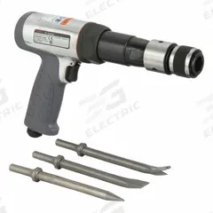 INGERSOLL RAND Air Hammer Kit: 3/8 in Shank Size, 3 1/2 in Stroke Lg, 2,530 bpm Blows per Minute (MPN 119MAXK). Key specifications — attr1320834: INGERSOLL RAND; attr1320853: Round; attr1320854: Round; attr1320857: (5) Chisels; attr1393634: Maintenance to Light Production; attr1393635: Yes; attr1393636: Ultra Durable.