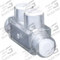BURNDY Multitap Connector: 2 Port, In-Line Entry, 14 AWG – 2 AWG Wire Size, Clear (MPN BISR2). Key specifications — Body Material: Aluminum; Brand: BURNDY.