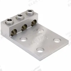 BURNDY Mechanical Connector: For Wire Size 2 AWG – 600 kcmil, 3 Wire Terminations (MPN K3A36U4N). Key specifications — Brand: BURNDY; Lug Material: Tin-Plated Aluminum.