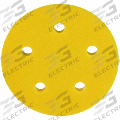 3M Hook-and-Loop Disc Backup Pad: 5 in Dia x 3/4 in T, 5/16"-24 Threaded-Shank - Threaded-Shank Vacuum-Hole Sanding Disc Backing Pads